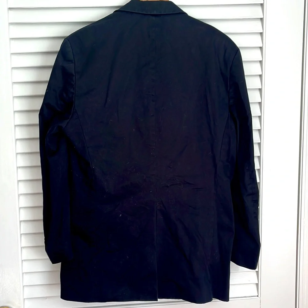 Kenneth Cole New York Cotton Single Button Blazer Jacket in Blue Black